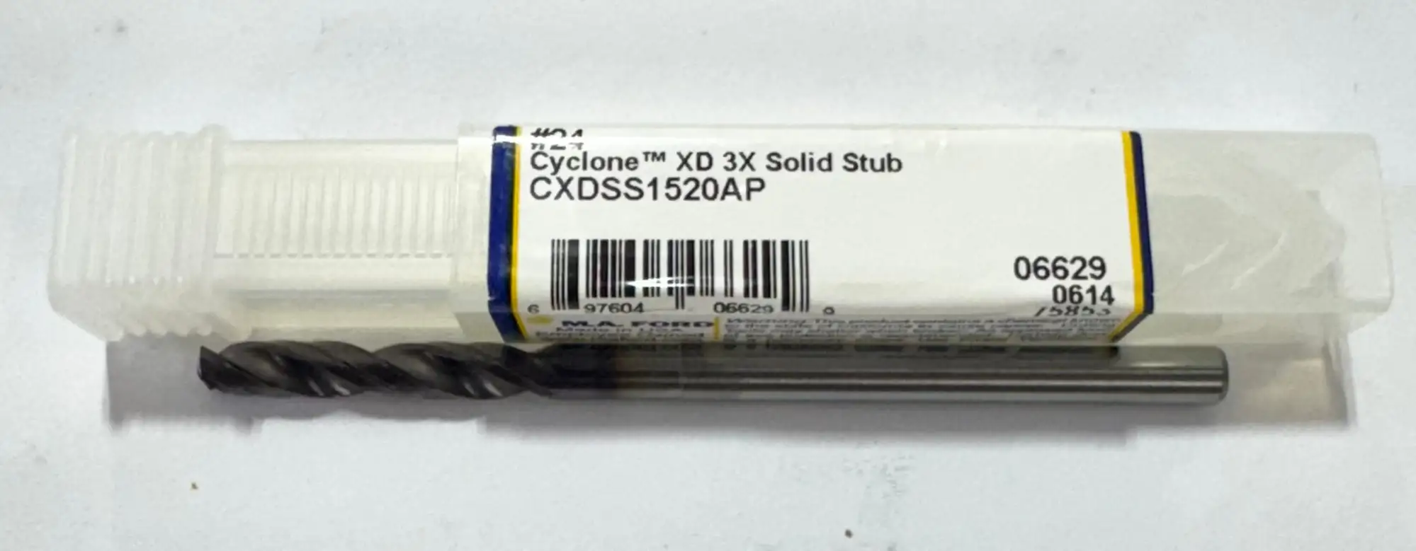 M.A. Ford #24 Solid Carbide Drill Stub Length Altima Plus Coated 2 Flute USA