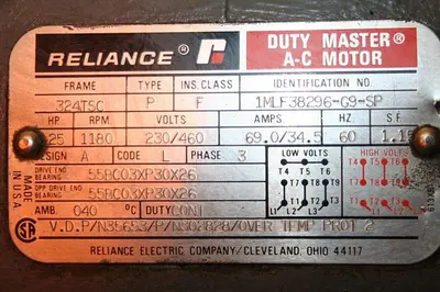 USED RELIANCE ELECTRIC 1MLF38296-G9-SP