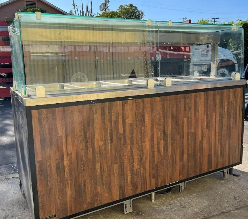 124-0066 Amtekco Remote 6’ 5 Pan Hot Food Bar