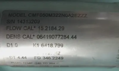USED Micro Motion CMF050 M322N0A2EZZZ