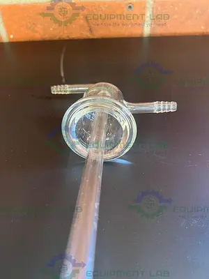 USED CHEMGLASS 65MM JOINT DIP / SYPHON TUBE W/ HOSE FITTINGS