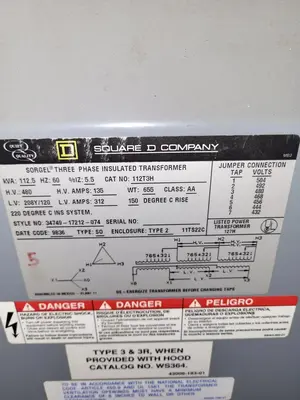 Used SQUARE D 112T3H Transformers Kentucky US | Aucto #565409