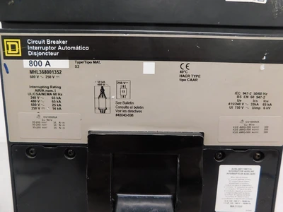 Used Square D MHL368001352 Circuit Breakers Ohio US | Equipment Recovery Corp. #1331132