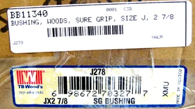 NEW TB WOODS J278 SG BUSHING JX2 7/8