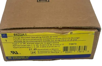 NEW SQUARE D 9422-A1 OPERATING HANDLE 6 INCH SER. B 9422A1