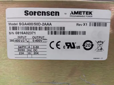 USED SORENSEN SGA400/50D-2AAA