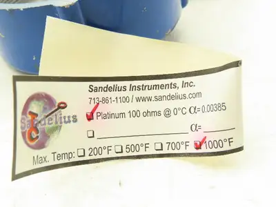 Sandelius 51-PRO-TE Thermocouple Temperature Probe Sensor 14" Two Wire