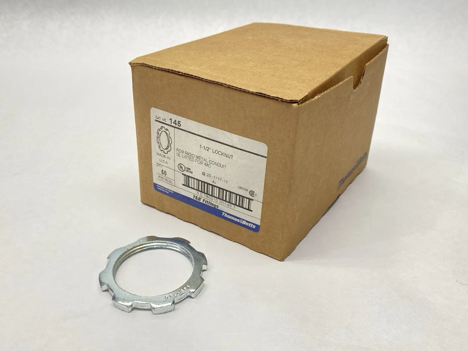 145 | Thomas & Betts  1-1/2" Steel Conduit Locknut For Rigid IMC Conduit - New Other