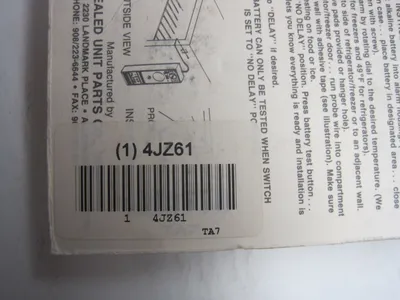 NEW SEALED UNIT PARTS CO. 4JZ61 TEMPERATURE ALARM #TA-7