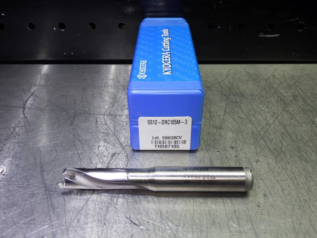 Kyocera 10.5-10.99mm Coolant Thru 3xD Drill 12mm Shank SS12-DRC105M-3 (LOC1549)