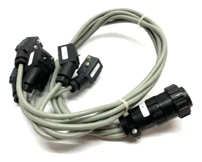 USED STERIS REV. 1.2 DOUBLE ENDED CORDSET 7-PIN TO 8 SOLENOID PLUG-INS