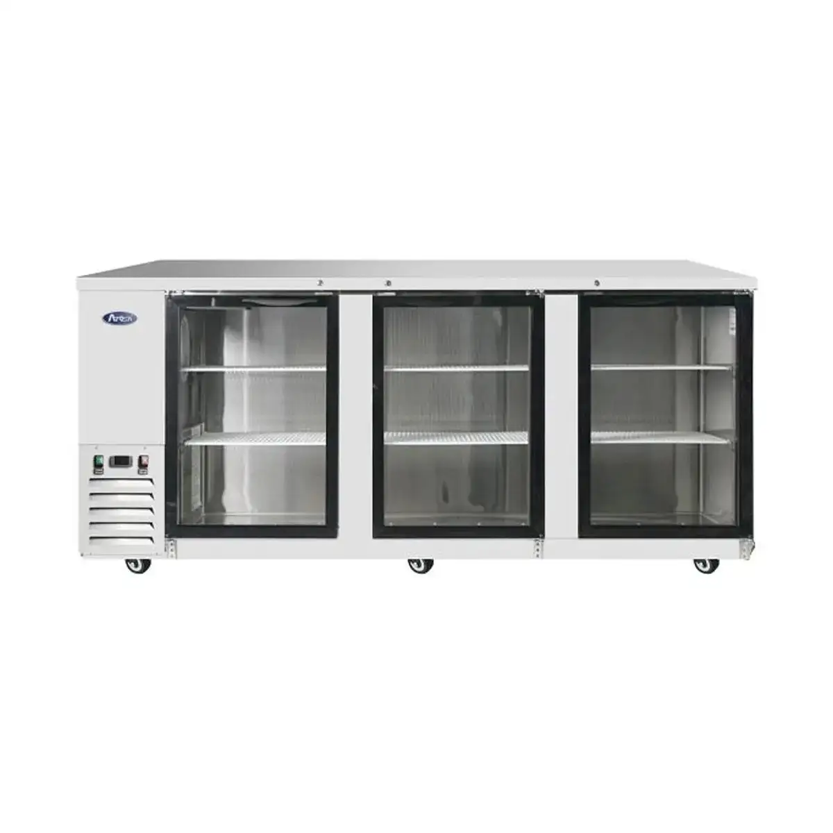 New | in-Stock Atosa New Atosa MBB90GGR 90" Glass Door Back Bar Cooler Stainless Steel Bottle Coolers Illinois US | Falcon Restaurant Supply #1375381