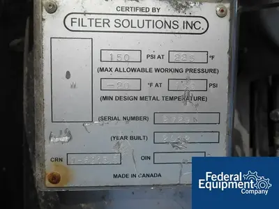 USED FSI 8" FSI Basket Filter, S/S, 150#
