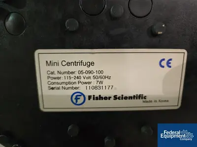 Used Fisher Scientific (2) Fisher Scientific Cat Num 05-090-100 Mini Centrifuges Lab Centrifuges Ohio US | Federal Equipment Company #1080176