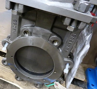Fabri-Valve 6"-150 Knife Gate Valve , Hand Wheel Operated , 316ss, Unused