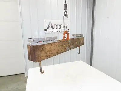 Sackett 4000Lb Forklift Battery Lifter Beam 24-42" Adj Width Hooks