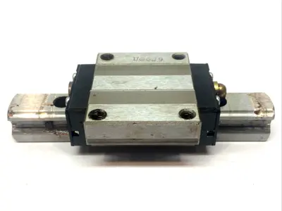USED THK LINEAR GUIDE RAIL BEARING BLOCK W/ 100MM RAIL