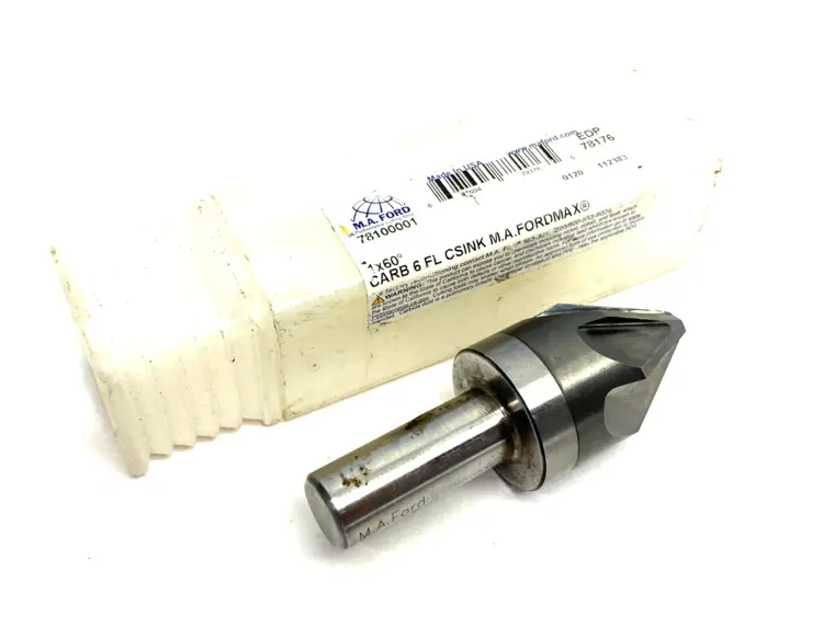 Used M.A. FORD CHATTERLESS SINGLE END COUNTERSINK 6-FLUTE 1 X 60° 78176 Chamfering & Deburring Tools Michigan US | Maverick Industrial Sales #1122620
