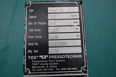 USED 2002 TOX PRESSOTECHNIK PCG/100