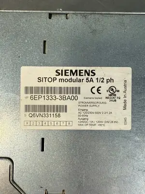 Siemens 6EP1333-3BA00 Sitop Modular 5A 1/2ph (2.1.5)