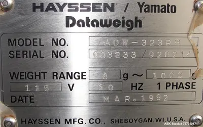 Used YAMATO ADW-323-RB Linear Packaging  Scales Illinois US | Aaron Equipment #1515536