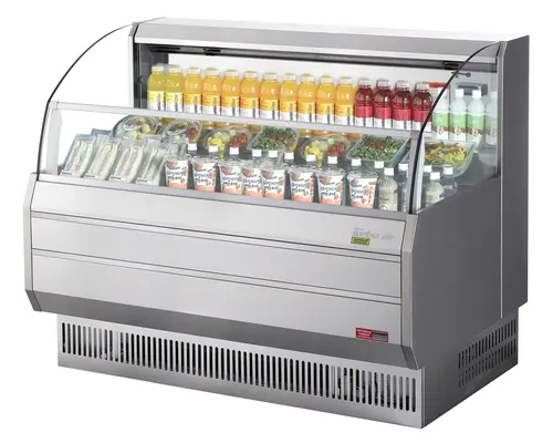 Turbo Air TOM-60SS-N 63 3/8" Horizontal Open Air Cooler w/ (3) Shelves, 115v