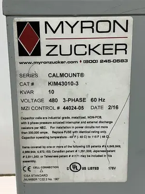 USED MYRON ZUCKER KIM43010-3