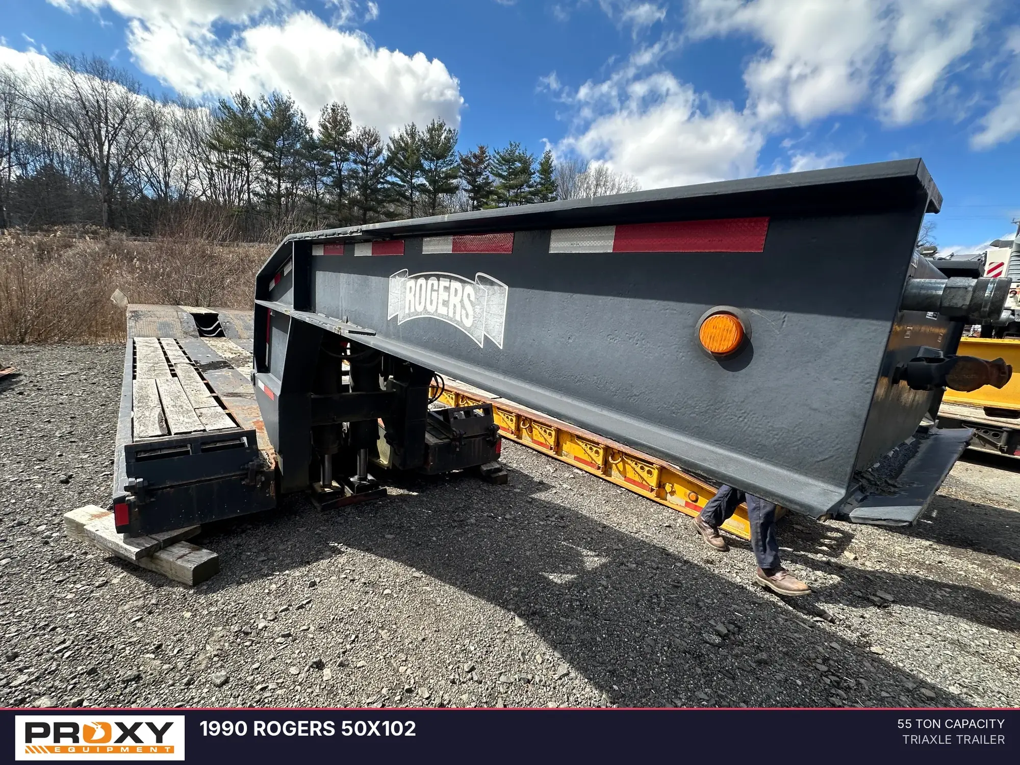 Used 1990 ROGERS 50X102 55 TON Lowboy Trailers New Jersey US | Proxy Equipment #1388619