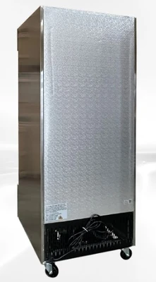 171-0097 29” Stainless Steel Glass 1 Door Self Contained Reach In Cooler