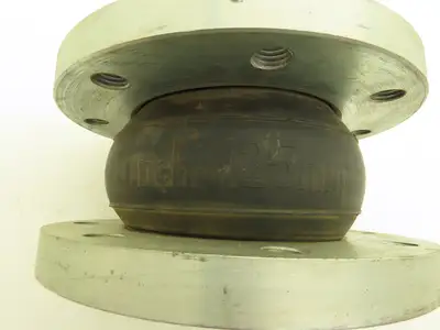 Rubber Expansion Joint 5" Steel Flange #150 8-Bolt Threaded