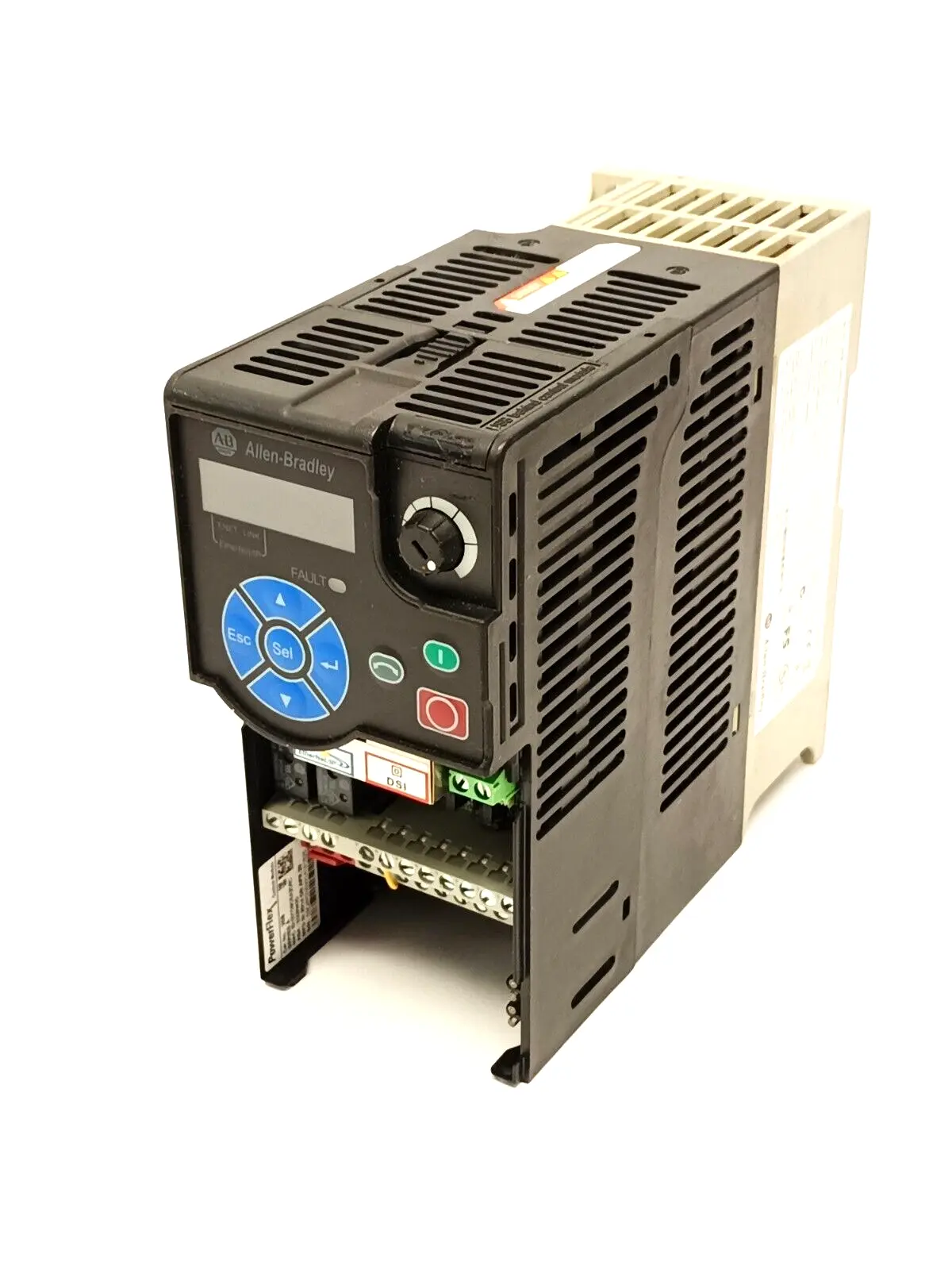 USED ALLEN-BRADLEY SER. A POWERFLEX 525 AC DRIVE 1.5KW 2HP, LED DISPLAY