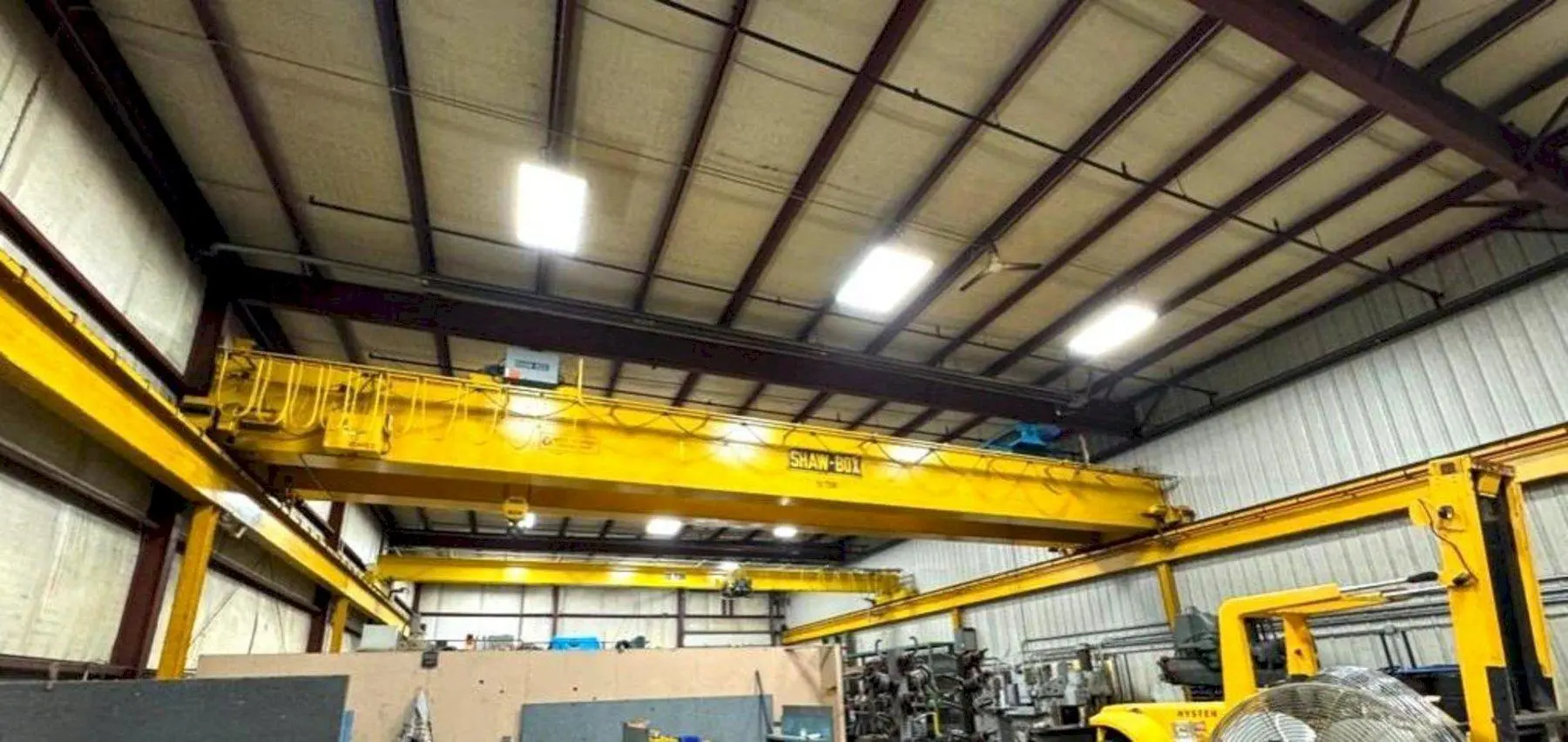 10 TON X 57’ SHAW-BOX DOUBLE GIRDER OVERHEAD BRIDGE CRANE, WITH 12.5 TON SHAW-BOX HOIST: YOBRO #24731