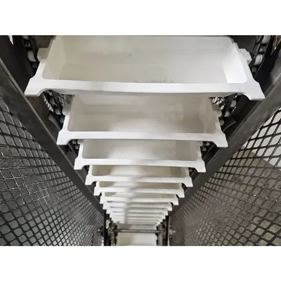 Used 12"W Stainless Steel Bucket Lift Elevator Z Conveyor - 76" Disch.