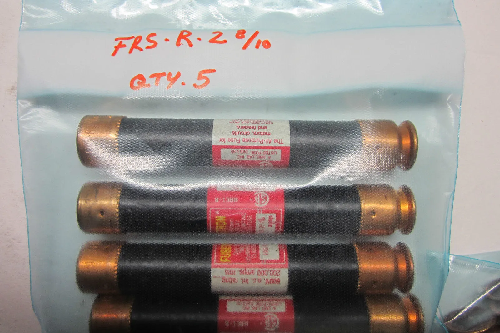 5 NEW BUSSMANN FRS-R-2 8/10 FUSES FRSR2 8/10