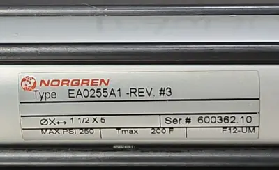 Norgren EA0255A1-REV #3 Pneumatic Cylinder (BIN254)