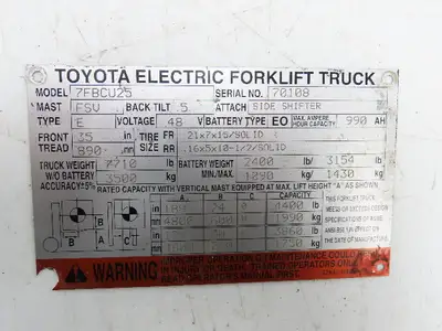 Toyota 43610-21440-71 Electric Forklift 7FBCU25 Nishina Swing Hydraulic Cylinder