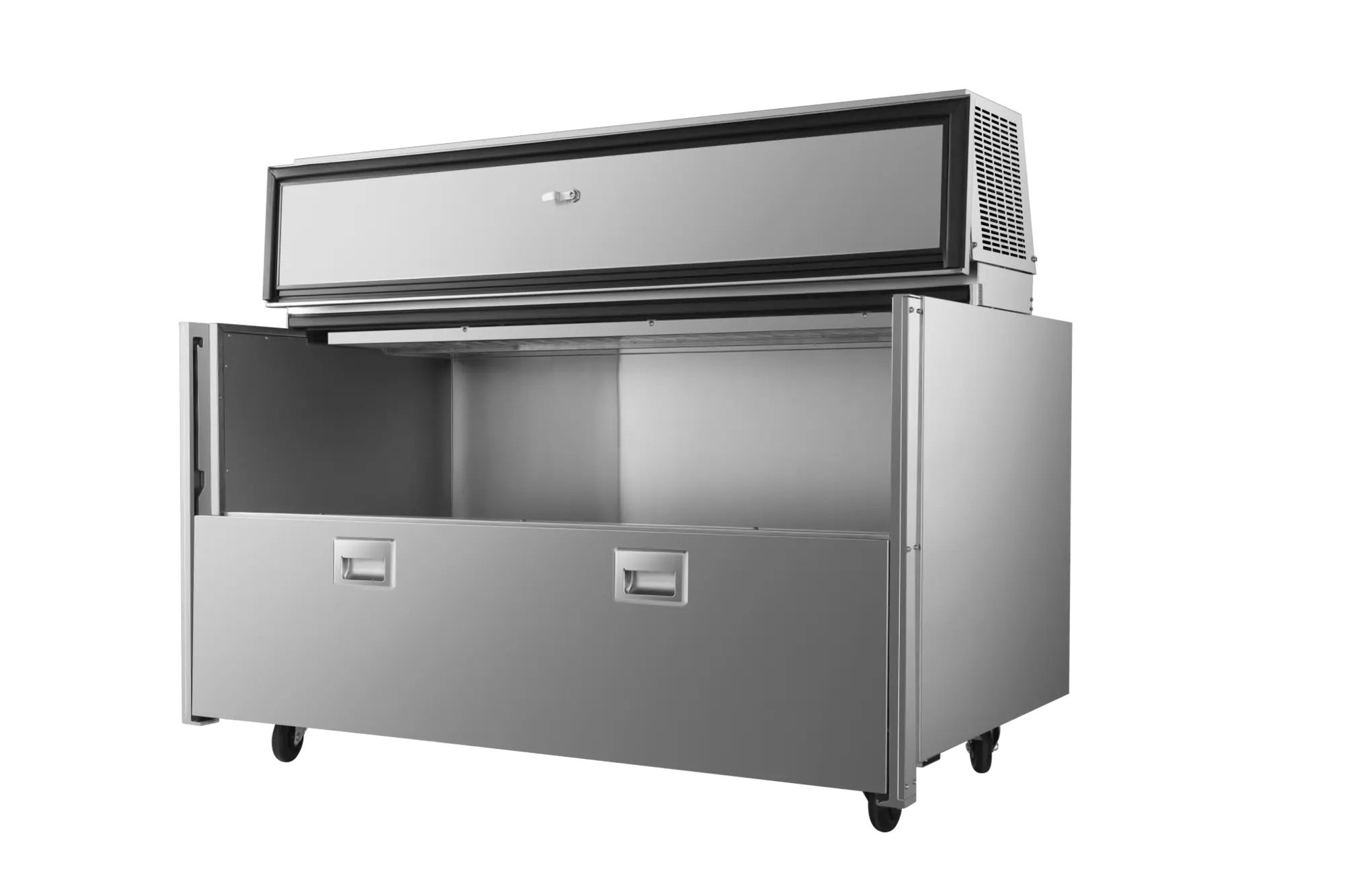New | in-Stock Atosa New Atosa AMC-5801 58" Forced Air Milk Cooler-Single Access Bottle Coolers Illinois US | Falcon Restaurant Supply #1375585
