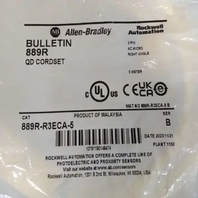 Allen Bradley 889R-R3ECA-5 Ser. B AC Micro Cordset Loc5D27