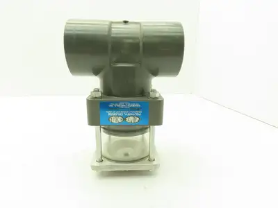 Valvmatic EE125V 1 1/4" Shutoff Valve Double Action Pneumatic Powered PVC