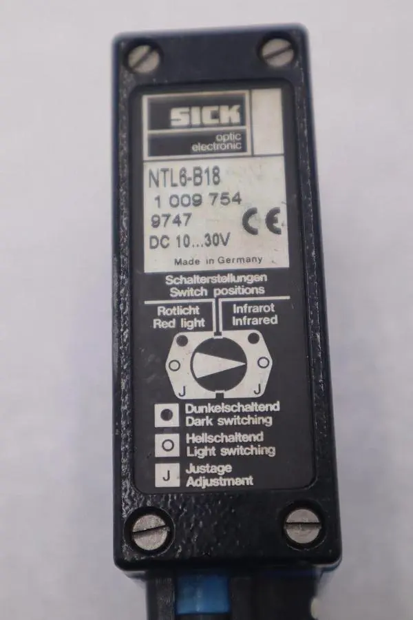 SICK NTL6-B18 FIBER CONTRAST SENSOR PNP/NPN NO ANALOG OUTPUT STOCK 5260