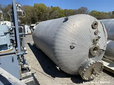 Used ExceleTech 2500 Gallon 304 Stainless Steel Vertical Pressure Tank – 430 PSI @ 450°F, 6' Dia x 12' Straight Side, Insulated