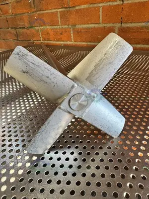 Used 39" STAINLESS STEEL MIXING SHAFT  1" DIAMETER W/  7" IMPELLER Agitator Shaft California US | Equipment Lab #1415133