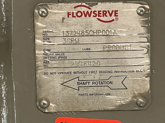 Flowserve 3 GRM Gear Pump New Storeroom Spare