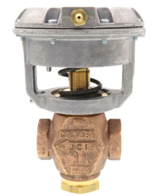 Johnson Controls VG7842ET+3008D 1/2" NPT 3-Way Mixing Globe Valve, 4-8 psig [New]