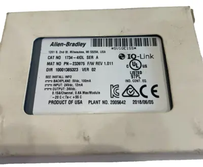 NEW ALLEN BRADLEY 1734-4IOL COMBINATION MODULE SER. A 17344I0L
