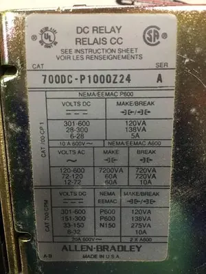 USED ALLEN BRADLEY 700DC-P1000Z24