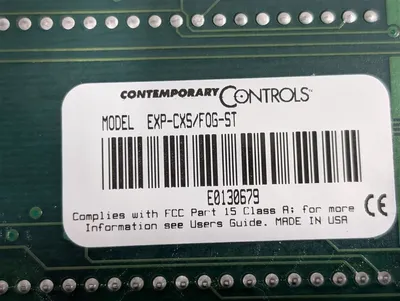 Contemporary Controls EXP-CXS/FOG-ST Fiber / Coaxial Interface PC471120-00D Used