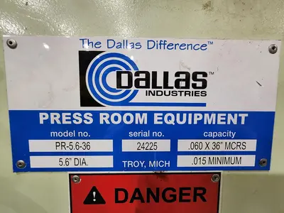 Used DALLAS PR-5.6-36 Sheet & Strip Straighteners Michigan US | Midwest Press and Automation #1302696