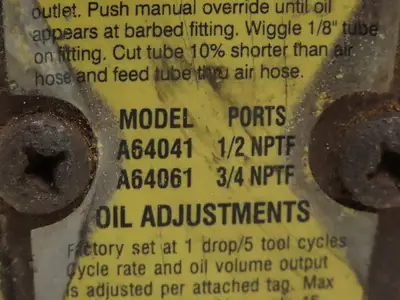 Master Pneumatic A64041 Lubricator 1/2" NPT Single Point Air Lot of 3