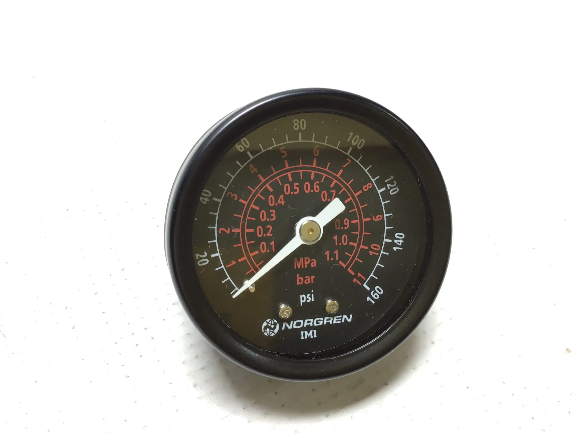 Norgren IMI 18-013-204 Pressure Gauge 0-160PSI 0-11Bar 1.1MPa